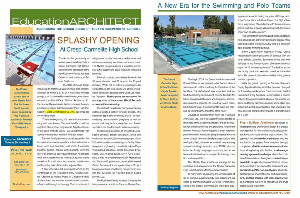 SPLASHY OPENING AT CRESPI CARMELITE HIGH SCHOOL CRESPI AQUATIC CENTER ENCINO, CA